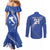 Custom Italy Rugby Couples Matching Mermaid Dress and Long Sleeve Button Shirt Come On Gli Azzurri