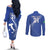 Custom Italy Rugby Couples Matching Off The Shoulder Long Sleeve Dress and Long Sleeve Button Shirt Come On Gli Azzurri