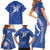 Custom Italy Rugby Family Matching Short Sleeve Bodycon Dress and Hawaiian Shirt Come On Gli Azzurri - Wonder Print Shop