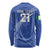 Custom Italy Rugby Long Sleeve Shirt Come On Gli Azzurri - Wonder Print Shop