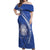 Custom Italy Rugby Off Shoulder Maxi Dress Come On Gli Azzurri - Wonder Print Shop