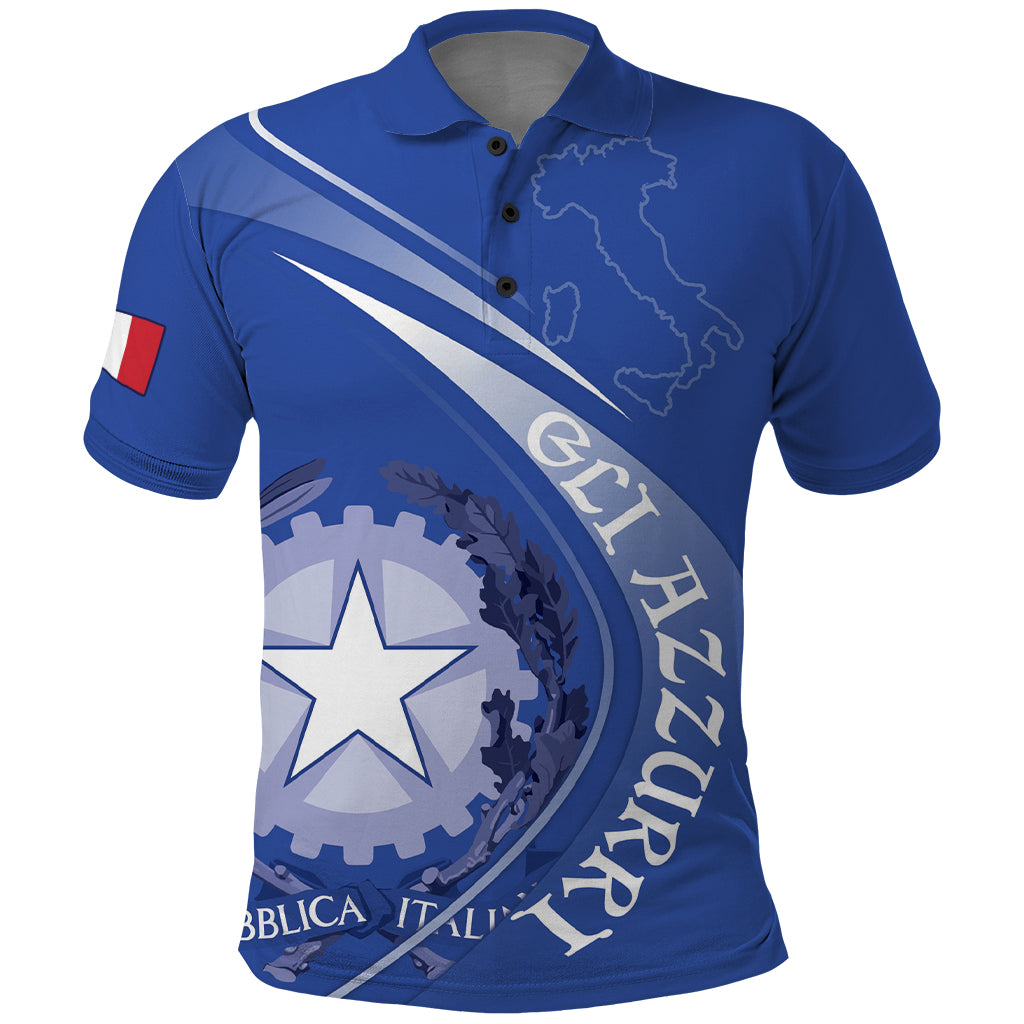 Custom Italy Rugby Polo Shirt Come On Gli Azzurri - Wonder Print Shop