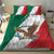 Eagle Devouring Snake Mexican Emblem Personalized Bedding Set Grunge Flag Style