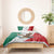 Eagle Devouring Snake Mexican Emblem Personalized Bedding Set Grunge Flag Style