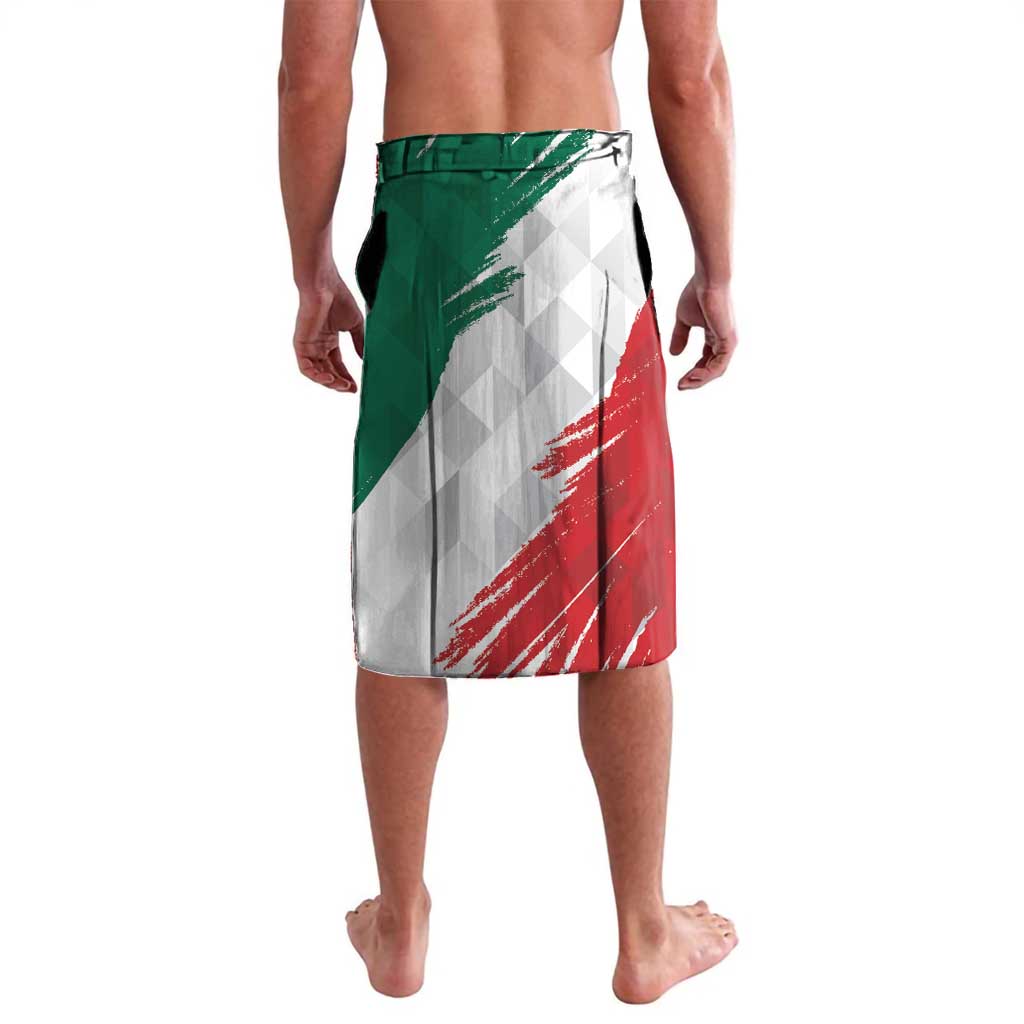 Eagle Devouring Snake Mexican Emblem Personalized Lavalava Grunge Flag Style