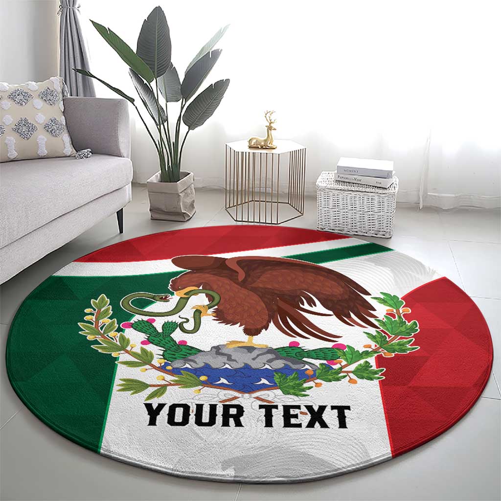 Eagle Devouring Snake Mexican Emblem Personalized Round Carpet Sporty Style