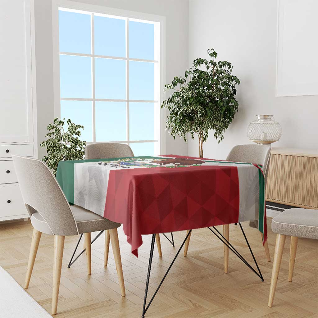 Eagle Devouring Snake Mexican Emblem Personalized Tablecloth Sporty Style