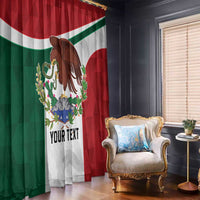 Eagle Devouring Snake Mexican Emblem Personalized Window Curtain Sporty Style