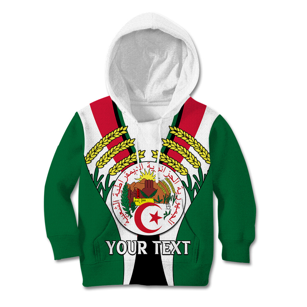 Custom African Kid Hoodie Algeria Independence Day - Wonder Print Shop