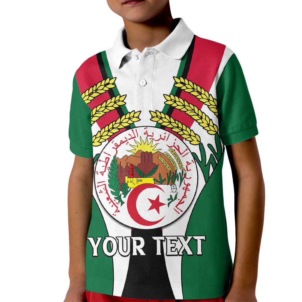 Custom African Kid Polo Shirt Algeria Independence Day - Wonder Print Shop