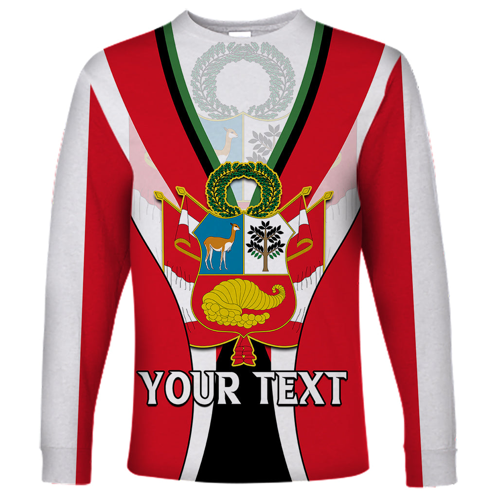 Custom Peru Long Sleeve Shirt National Day - Wonder Print Shop