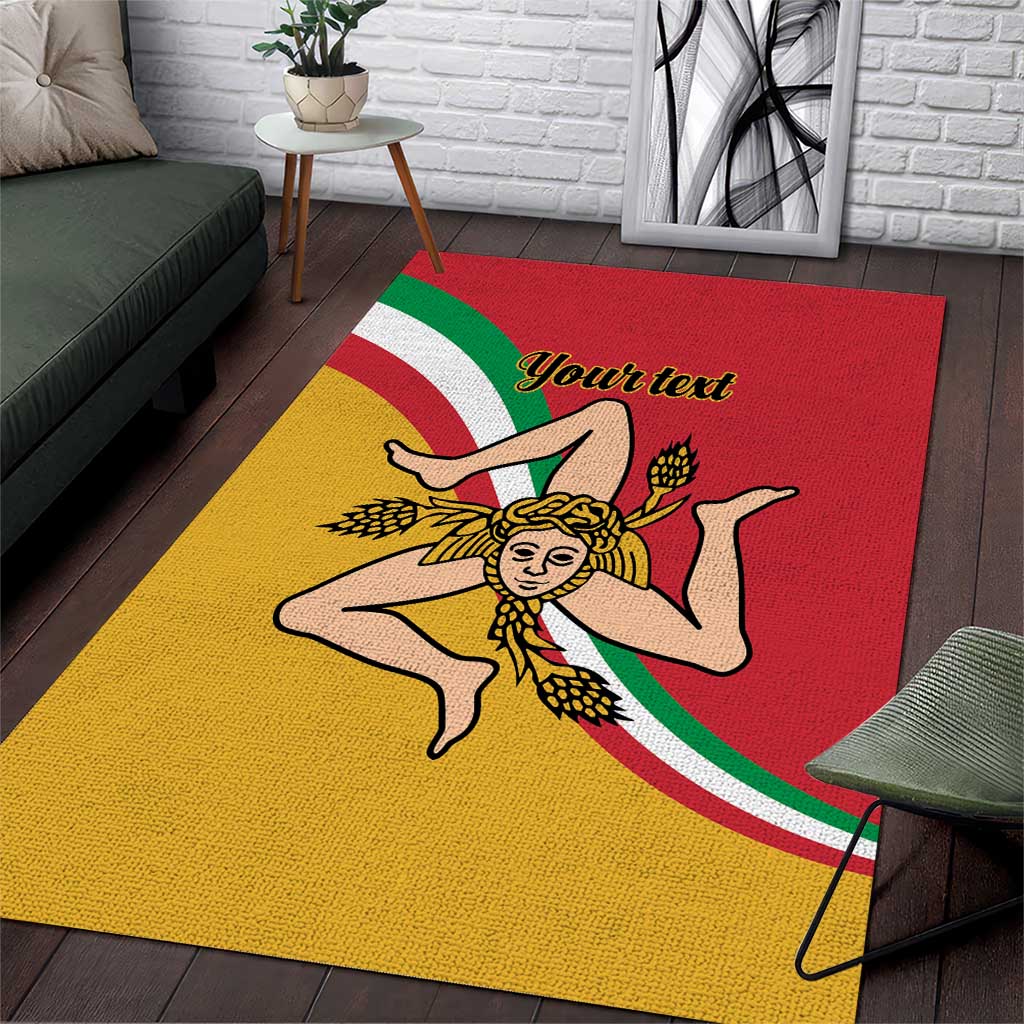 Personalized Italy Bandiera Della Sicilia Area Rug LT9 - Wonder Print Shop