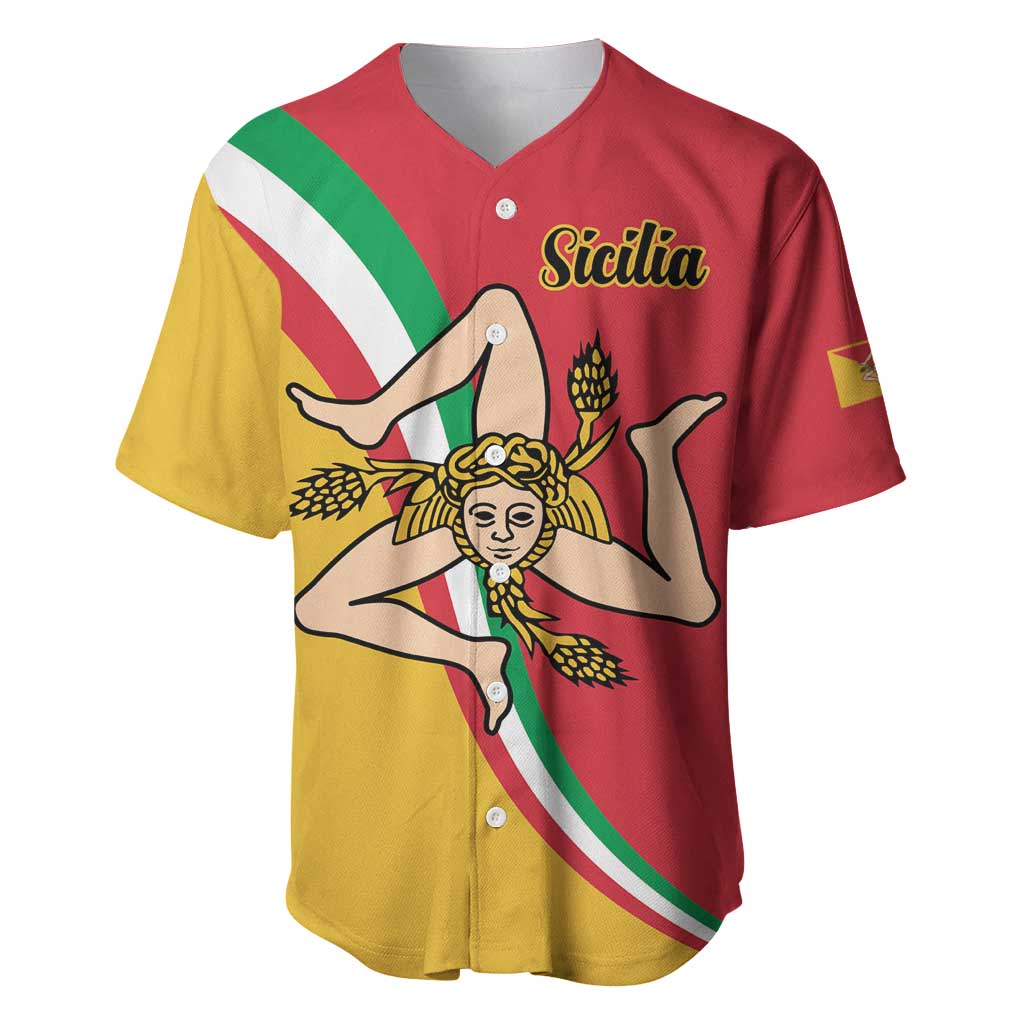 Personalized Italy Bandiera Della Sicilia Baseball Jersey LT9 - Wonder Print Shop