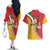 Personalized Italy Bandiera Della Sicilia Couples Matching Off The Shoulder Long Sleeve Dress and Hawaiian Shirt LT9 - Wonder Print Shop