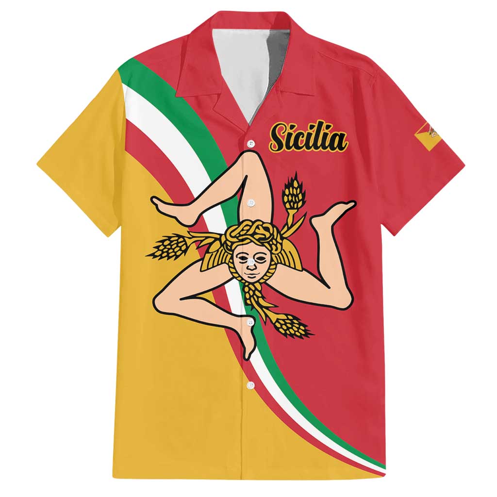 Personalized Italy Bandiera Della Sicilia Hawaiian Shirt - Wonder Print Shop