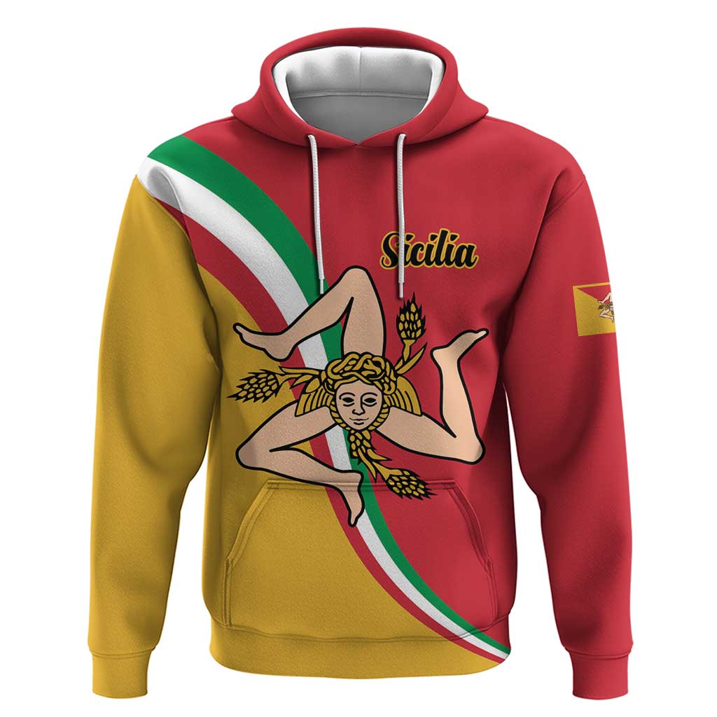 Personalized Italy Bandiera Della Sicilia Hoodie - Wonder Print Shop