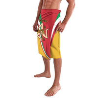 Personalized flag-pattern lavalava shorts with “Your text” and Sicilia graphic