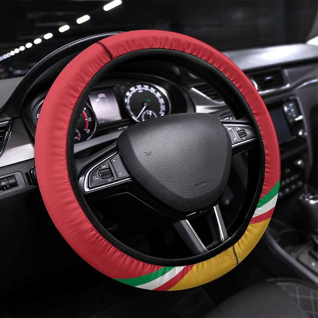 Italy Bandiera Della Sicilia Steering Wheel Cover