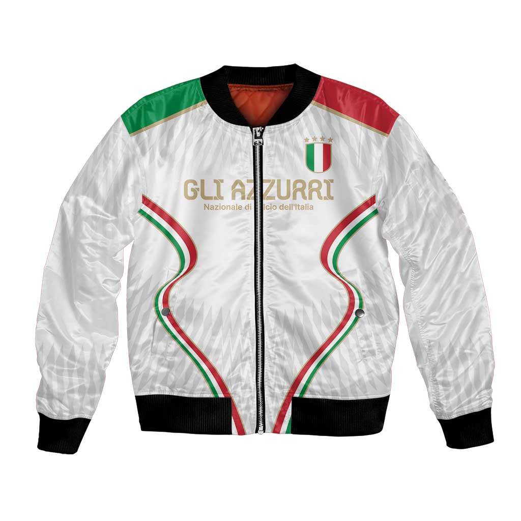 Custom Italy Football Bomber Jacket Gli Azzurri Sporty Style LT9 - Wonder Print Shop