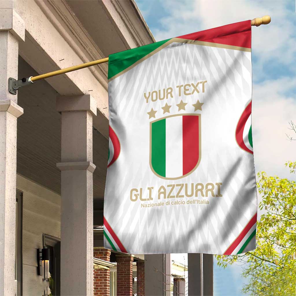 Custom Italy Football Garden Flag Gli Azzurri Sporty Style - Wonder Print Shop