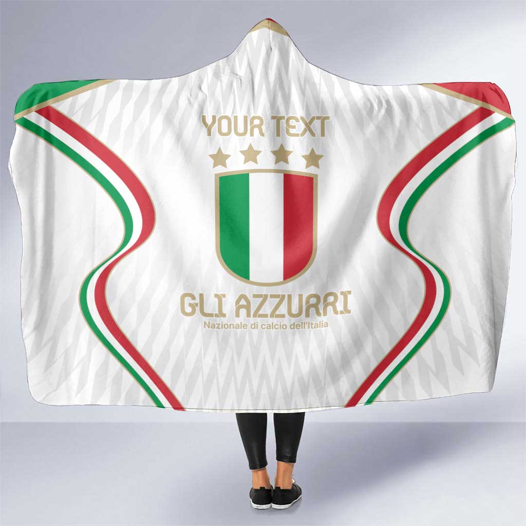 Custom Italy Football Hooded Blanket Gli Azzurri Sporty Style