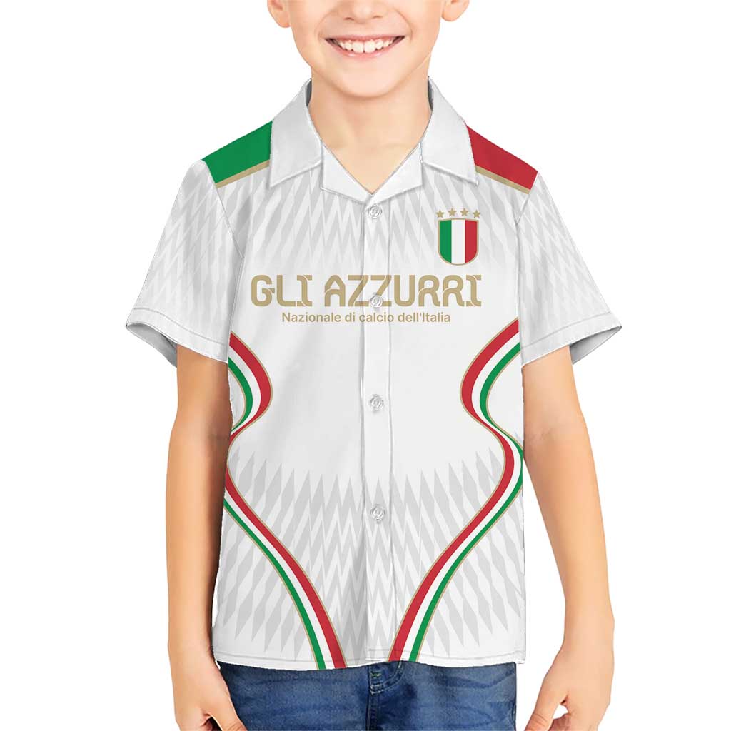 Custom Italy Football Kid Hawaiian Shirt Gli Azzurri Sporty Style - Wonder Print Shop