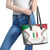 Custom Italy Football Leather Tote Bag Gli Azzurri Sporty Style - Wonder Print Shop