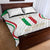 Custom Italy Football Quilt Bed Set Gli Azzurri Sporty Style