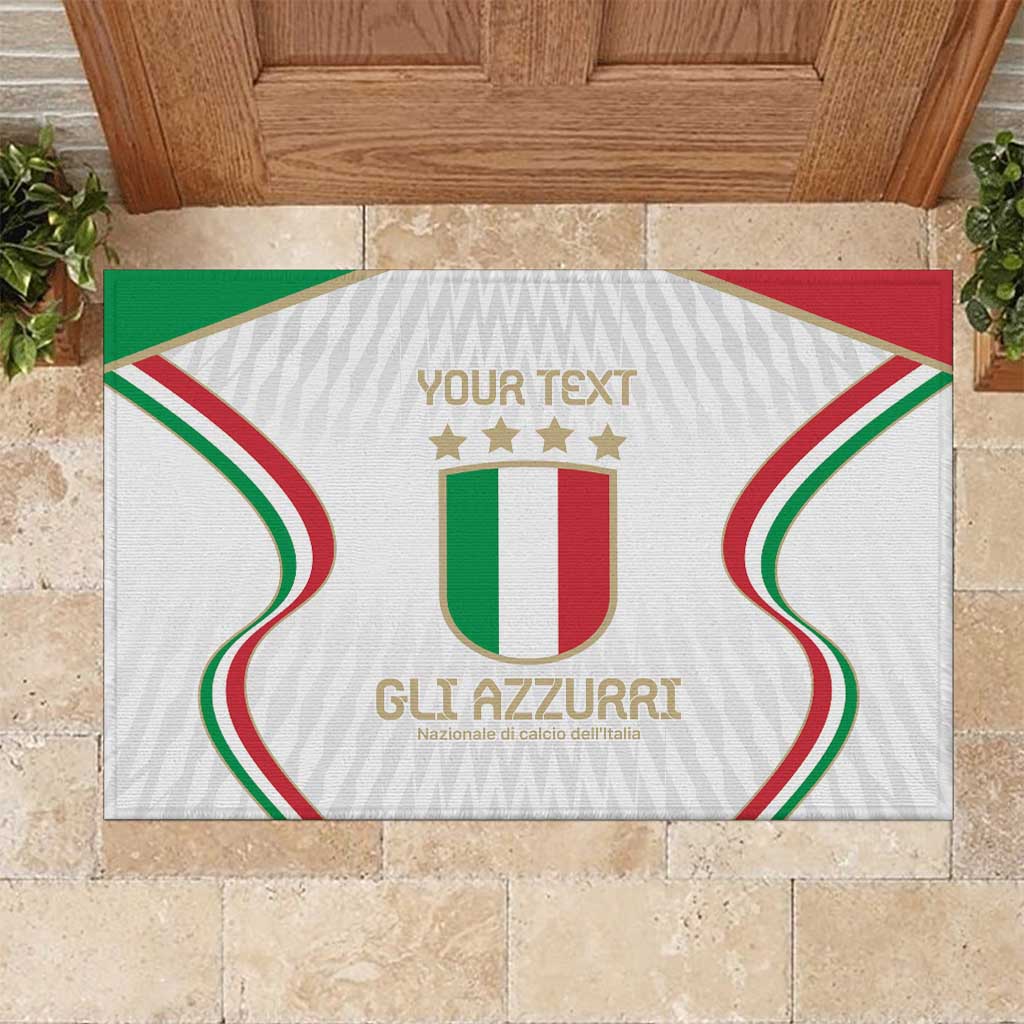 Custom Italy Football Rubber Doormat Gli Azzurri Sporty Style - Wonder Print Shop