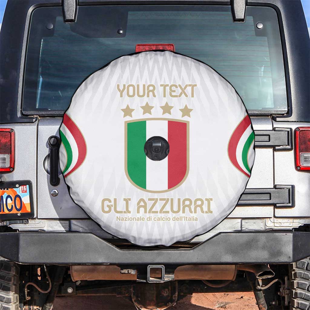 Custom Italy Football Spare Tire Cover Gli Azzurri Sporty Style - Wonder Print Shop