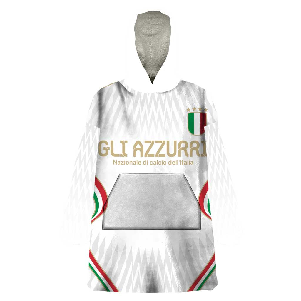 Custom Italy Football Wearable Blanket Hoodie Gli Azzurri Sporty Style