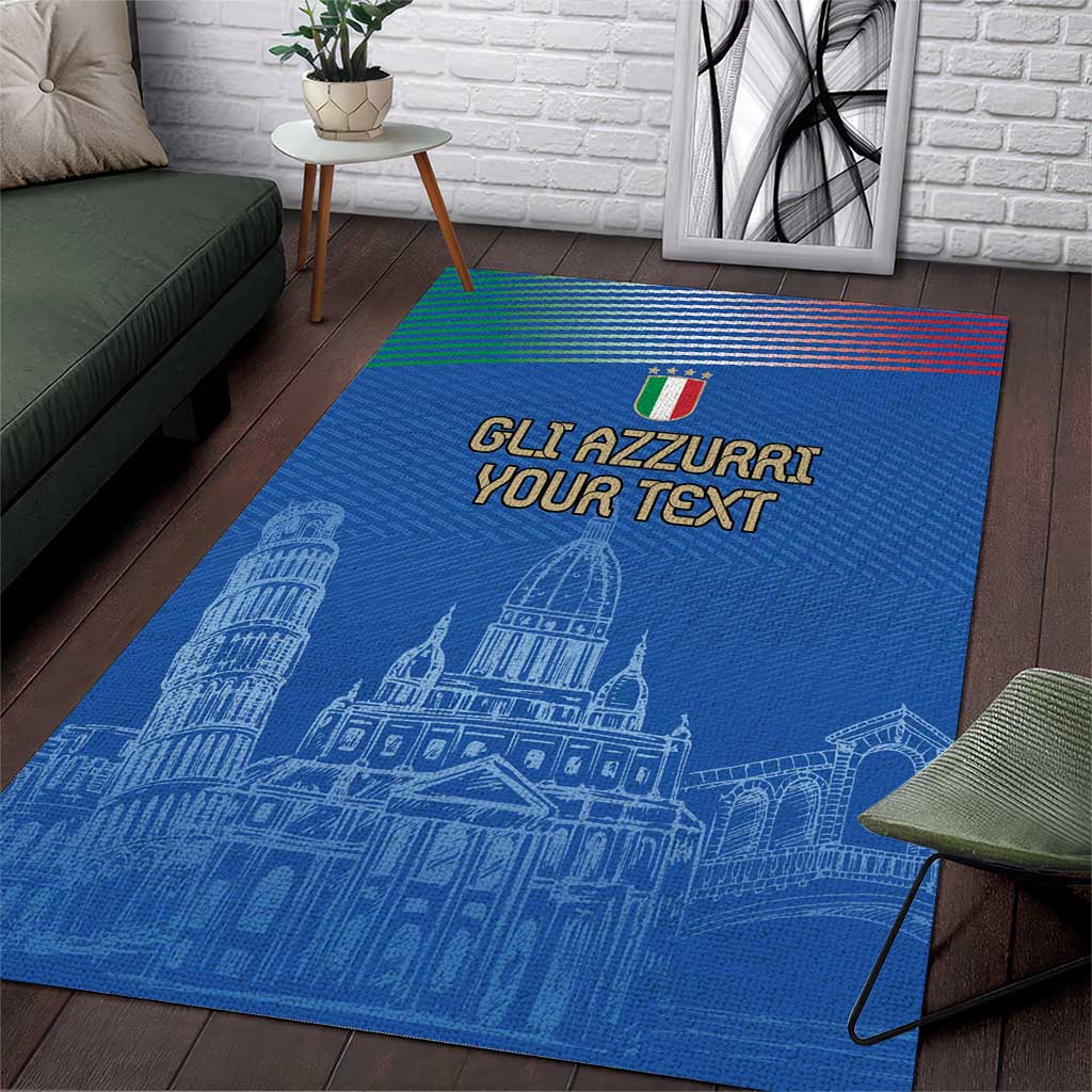 Custom Italy Football Area Rug Special Pisa Tower LT9 - Wonder Print Shop