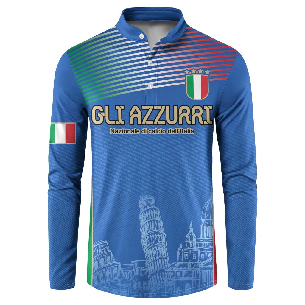 Custom Italy Football Button Sweatshirt Special Pisa Tower LT9 - Wonder Print Shop