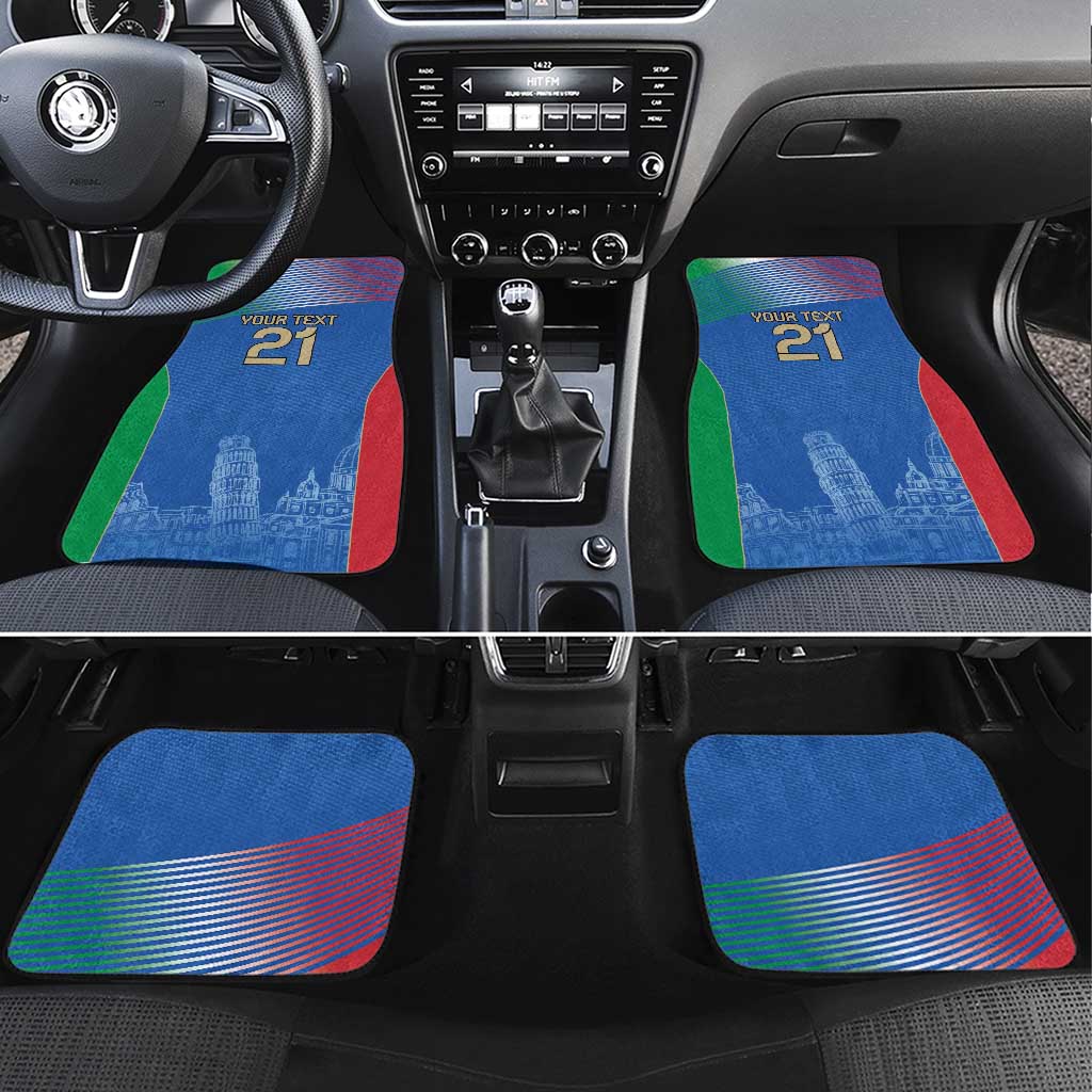 Custom Italy Football Car Mats Special Pisa Tower LT9 - Wonder Print Shop