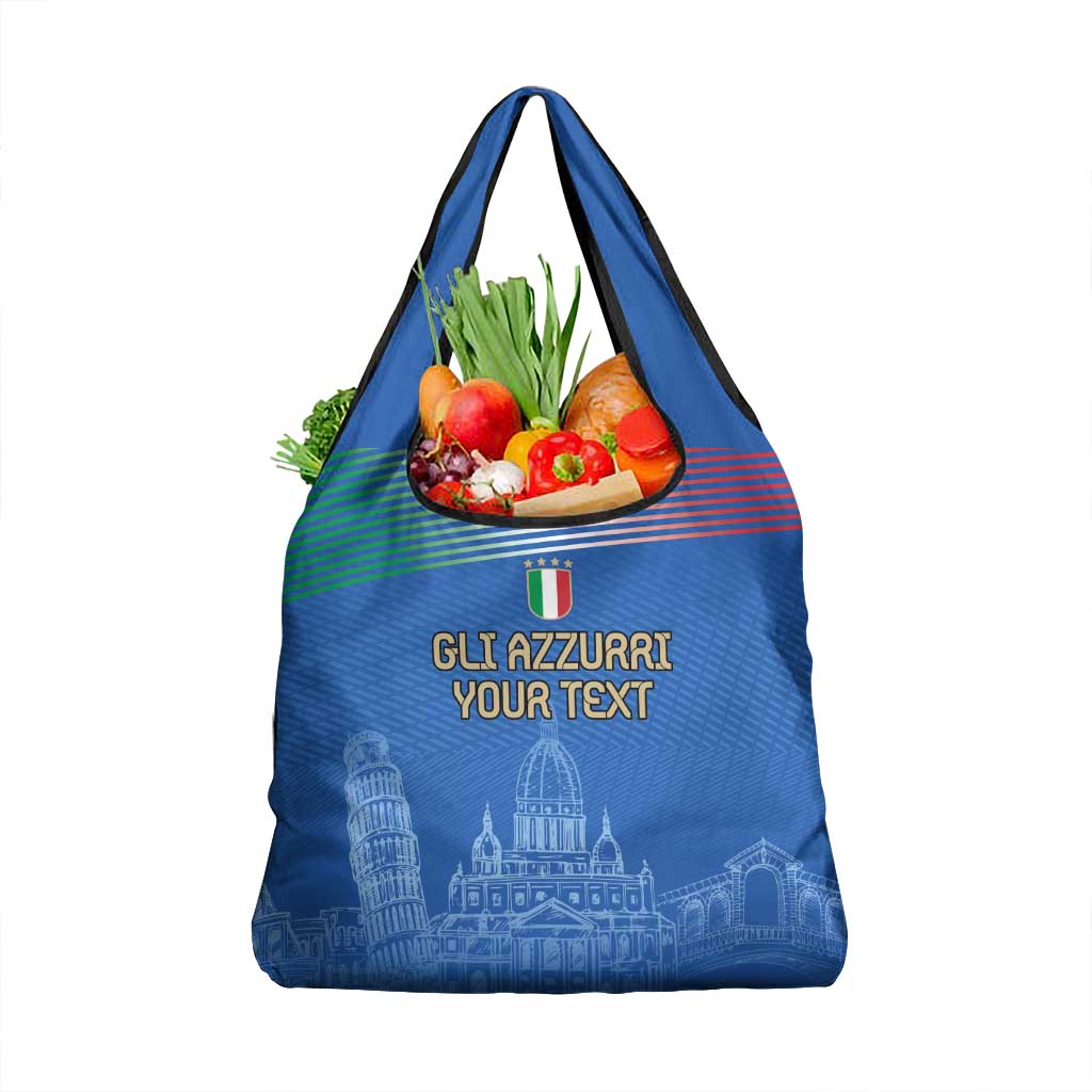 Custom Italy Football Grocery Bag Special Pisa Tower