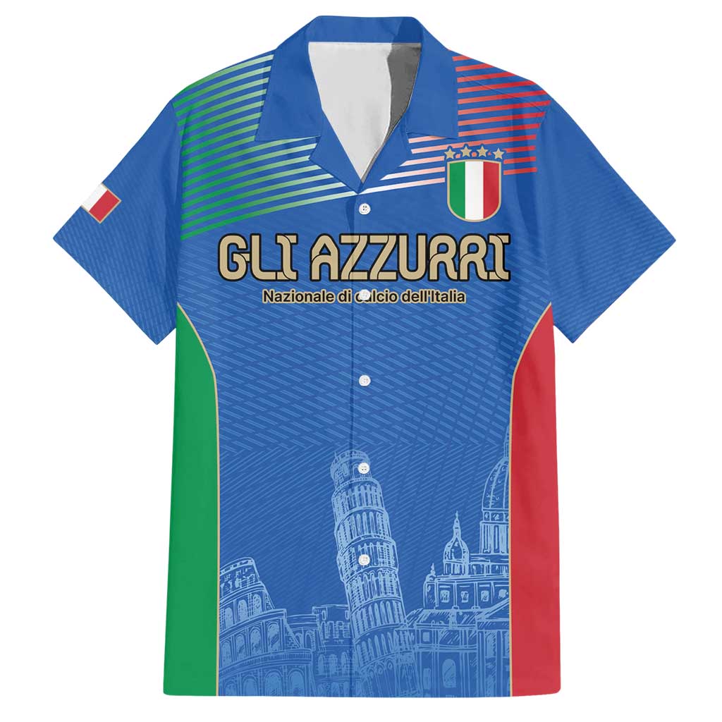 Custom Italy Football Hawaiian Shirt Special Pisa Tower - Wonder Print Shop