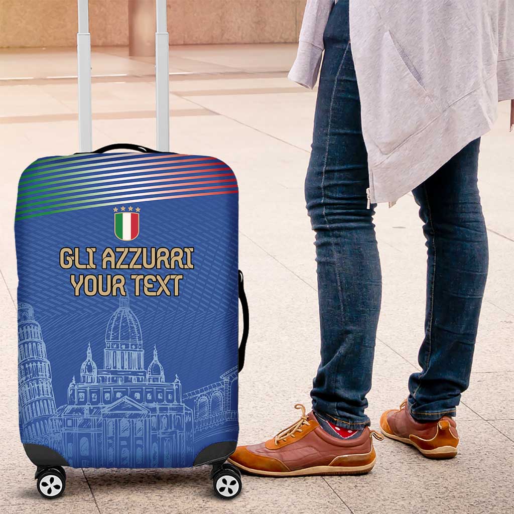 Custom Italy Football Luggage Cover Special Pisa Tower - Wonder Print Shop