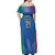 Custom Italy Football Off Shoulder Maxi Dress Special Pisa Tower - Wonder Print Shop