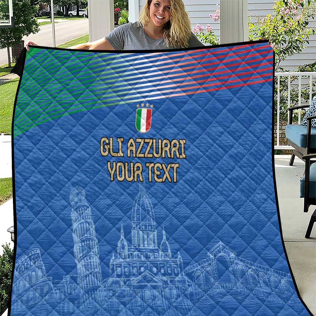 Custom Italy Football Quilt Special Pisa Tower