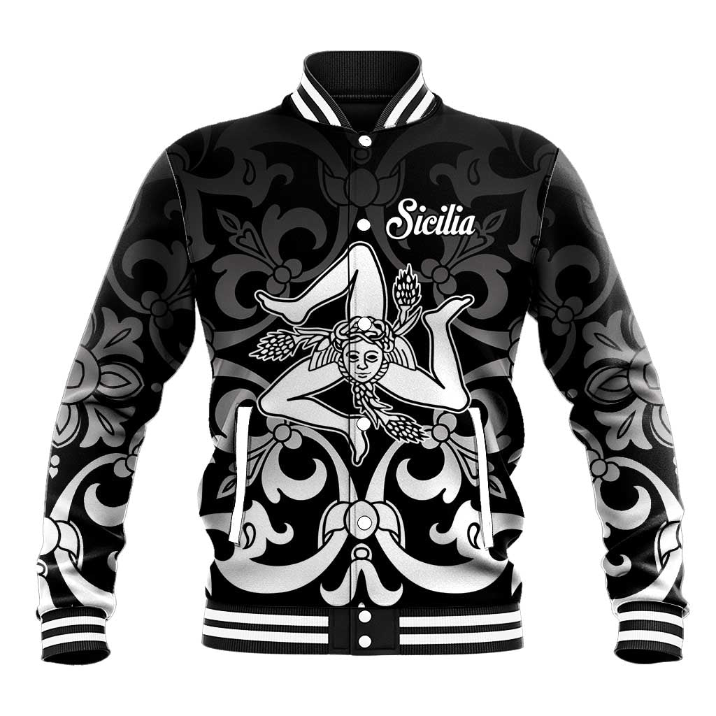 Personalized Italy Trinacria Sicily Baseball Jacket LT9 - Wonder Print Shop