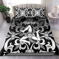 Black and white duvet cover bedding set with matching pillowcases, baroque angel print