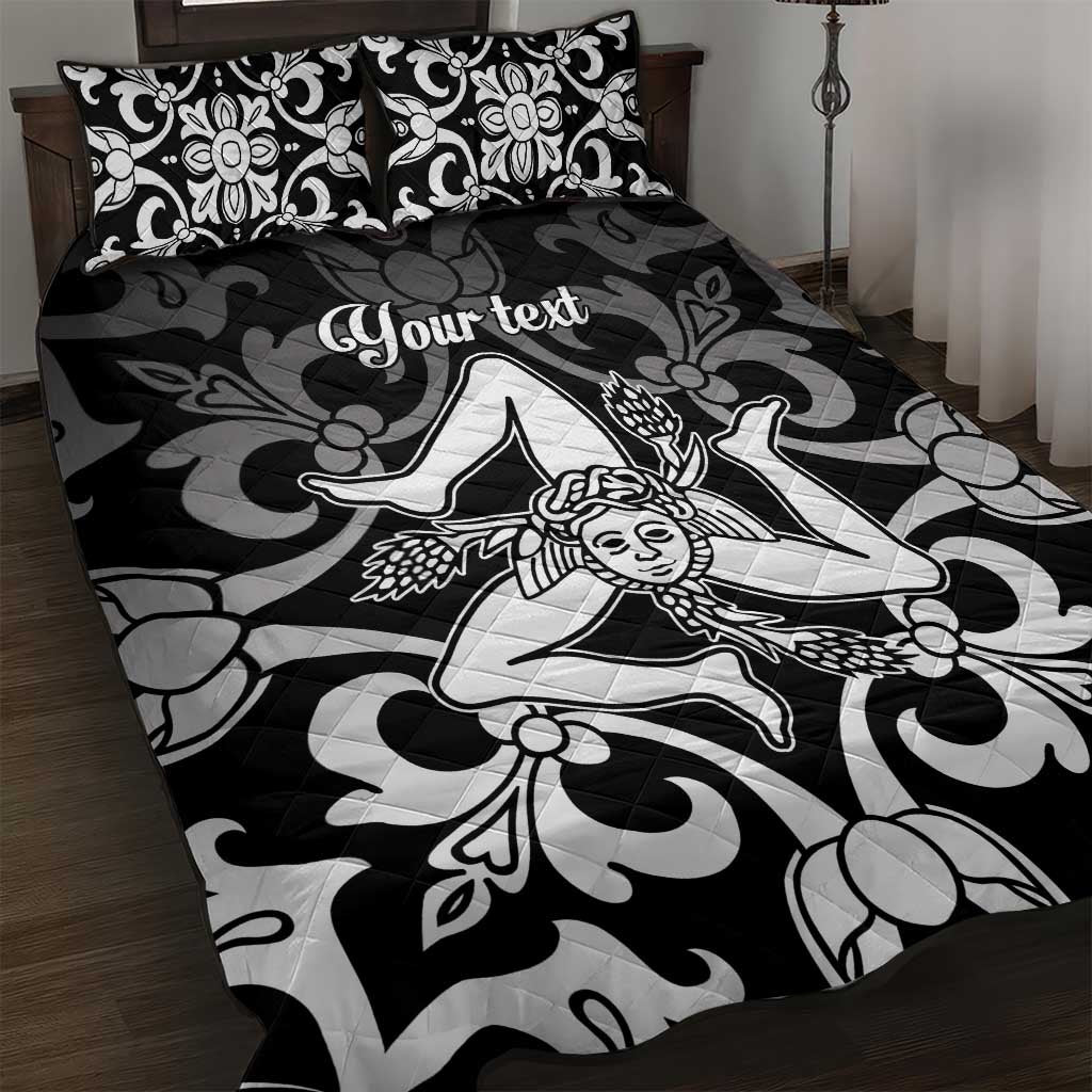 Personalized Italy Trinacria Sicily Quilt Bed Set