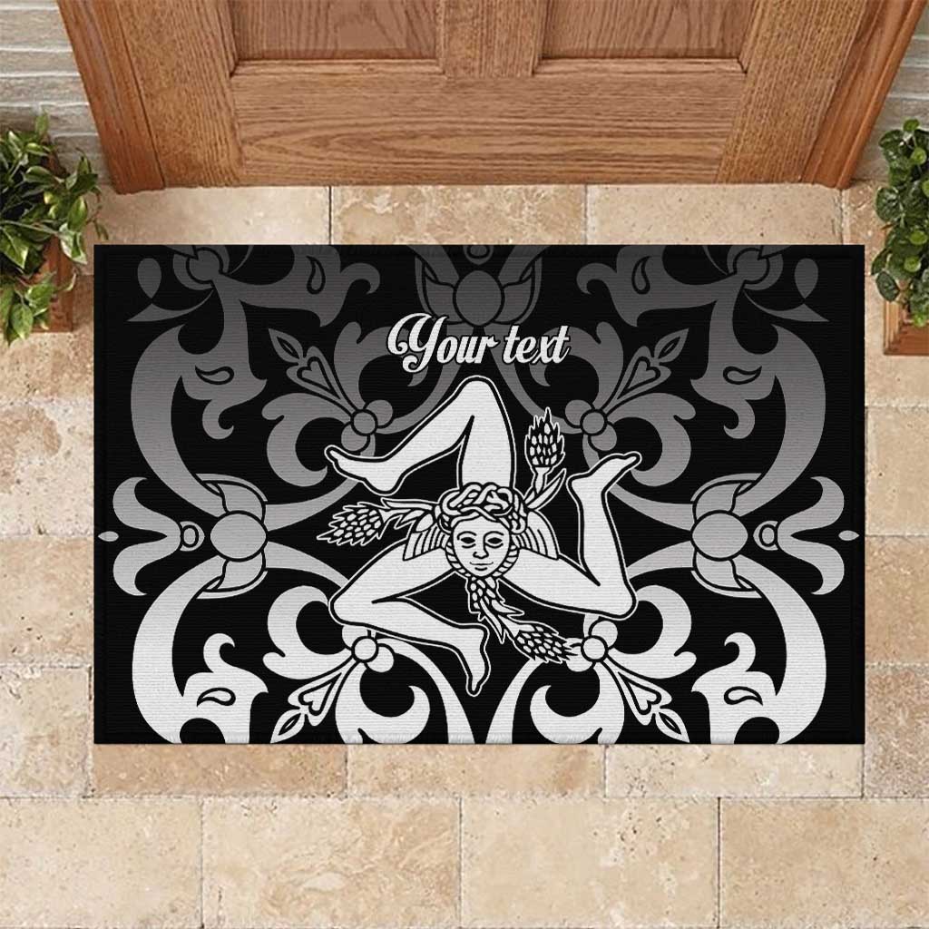 Personalized Italy Trinacria Sicily Rubber Doormat