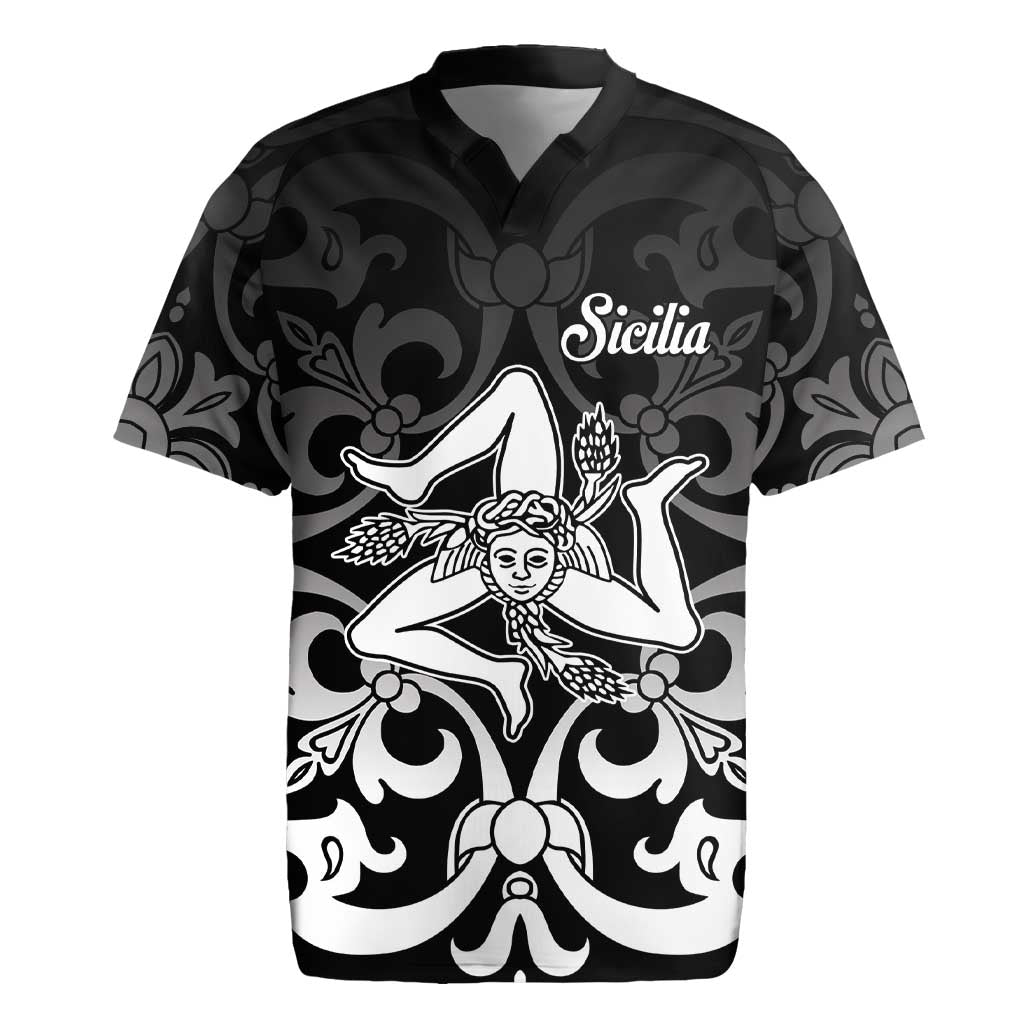 Personalized Italy Trinacria Sicily Rugby Jersey