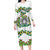 Sicilian Triskelion Long Sleeve Bodycon Dress with Cactus and Lemons - Wonder Print Shop