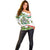 Sicilian Triskelion Off Shoulder Sweater with Cactus and Lemons - Wonder Print Shop