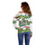 Sicilian Triskelion Off Shoulder Sweater with Cactus and Lemons - Wonder Print Shop