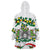 Sicilian Triskelion Wearable Blanket Hoodie with Cactus and Lemons