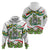 Sicilian Triskelion Zip Hoodie with Cactus and Lemons