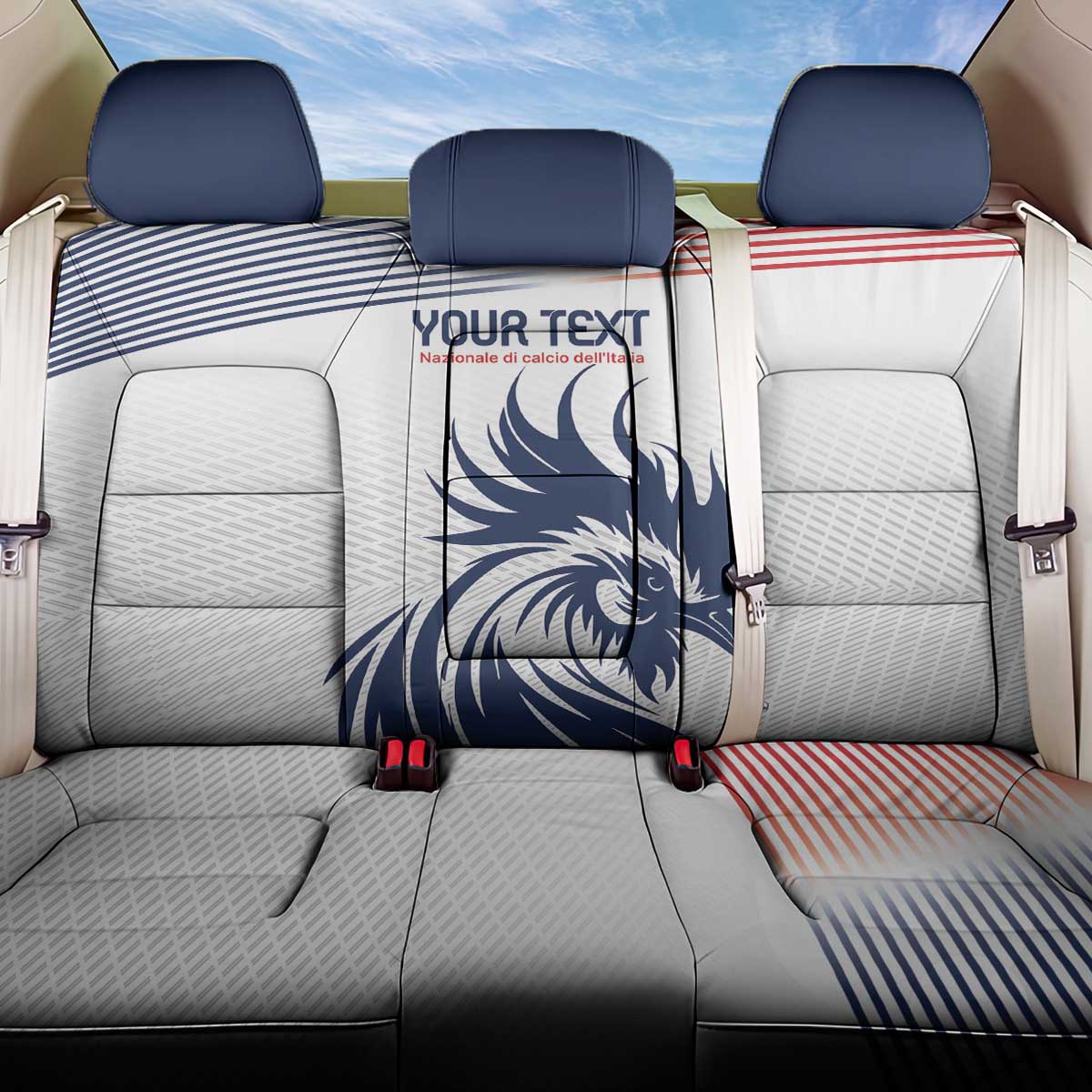 Custom France Football Back Car Seat Cover Les Bleus Rooster Sporty Style LT9 - Wonder Print Shop